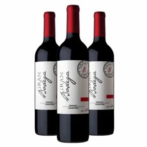 Kit 3 Vinhos Tinto Argentino Gran Bodega Malbec Bonarda 750ml
