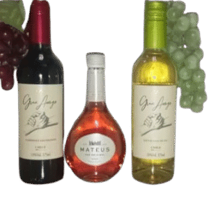 Kit vinhos | Mateus rosé 187ml + Gran Amigo Cabernet Sauvignon 375ml + Gran Amigo Sauvignon Blanc 375ml